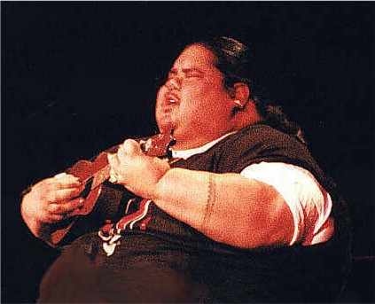 The big man himself, playing his 'ukulele