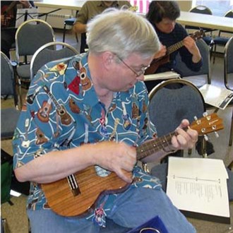 Richard Gillmann with ukulele